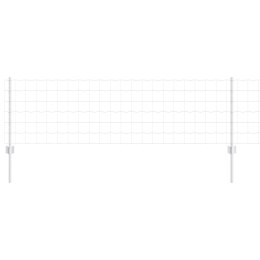 EURO PŁOT Z 5 SŁUPKAMI SREBRNY 0,6X10M STAL