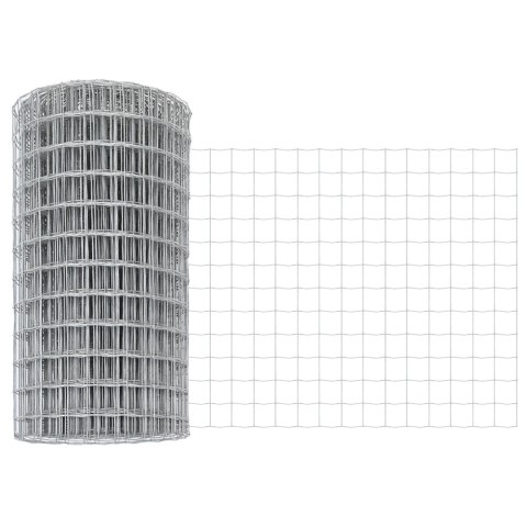 EURO PŁOT Z 5 SŁUPKAMI SREBRNY 0,6X10M STAL