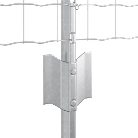 EURO PŁOT Z 5 SŁUPKAMI SREBRNY 0,6X10M STAL