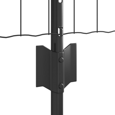 EURO PŁOT Z 5 SŁUPKAMI SZARY 0,6X10M STAL