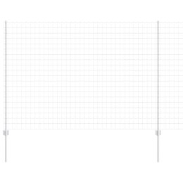 PŁOT Z 10 SŁUPKAMI SREBRNY 1,5X10M STAL