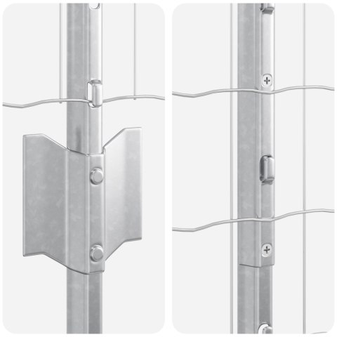 PŁOT Z 10 SŁUPKAMI SREBRNY 1,5X10M STAL