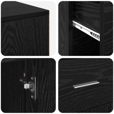 BIURKO NAROŻNE Z CZARNEGO DĘBU 102X88X75CM