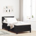 ŁÓŻKO TYPU BOX SPRING Z MATERACEM CZARNE 90X200CM AKSAMIT