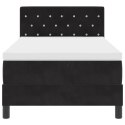 ŁÓŻKO TYPU BOX SPRING Z MATERACEM CZARNE 90X200CM AKSAMIT