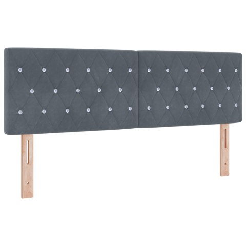 ŁÓŻKO BOX SPRING Z MATERACEM CIEMNOSZARE 160X200CM AKSAMIT