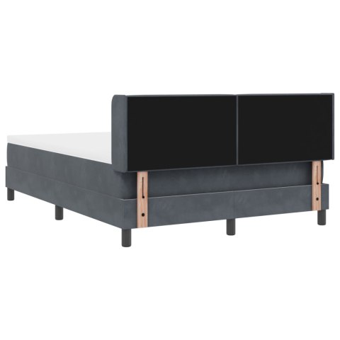 ŁÓŻKO BOX SPRING Z MATERACEM CIEMNOSZARE 160X200CM AKSAMIT