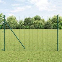 EURO FENCE Z 7 SŁUPKAMI 1.6X10M ZE STALI OCYNKOWANEJ ZIELONY