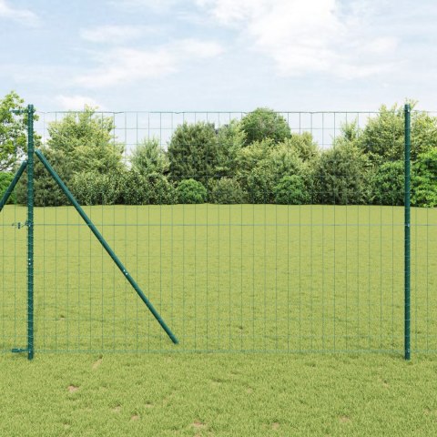 EURO FENCE Z 7 SŁUPKAMI 1.6X10M ZE STALI OCYNKOWANEJ ZIELONY