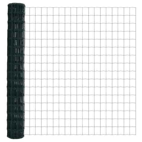 EURO FENCE Z 7 SŁUPKAMI 1.6X10M ZE STALI OCYNKOWANEJ ZIELONY