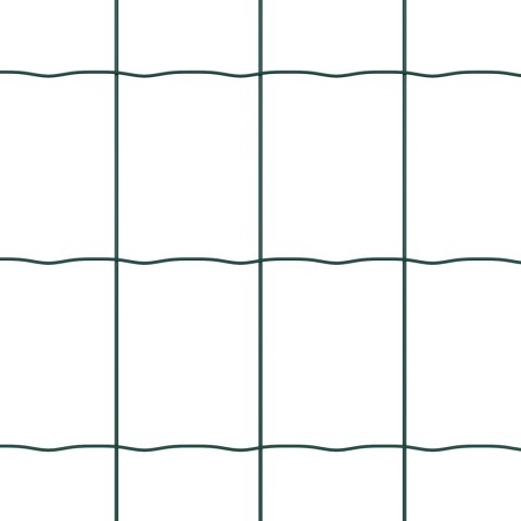 EURO FENCE Z 7 SŁUPKAMI 1.6X10M ZE STALI OCYNKOWANEJ ZIELONY