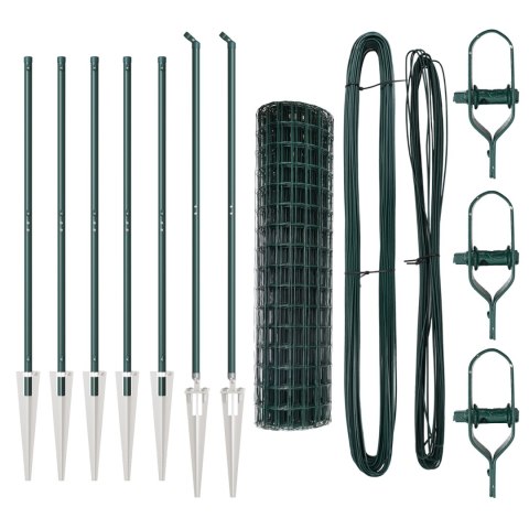 PŁOT EURO Z 7 SŁUPKAMI 1X10M ZE STALI OCYNKOWANEJ ZIELONY