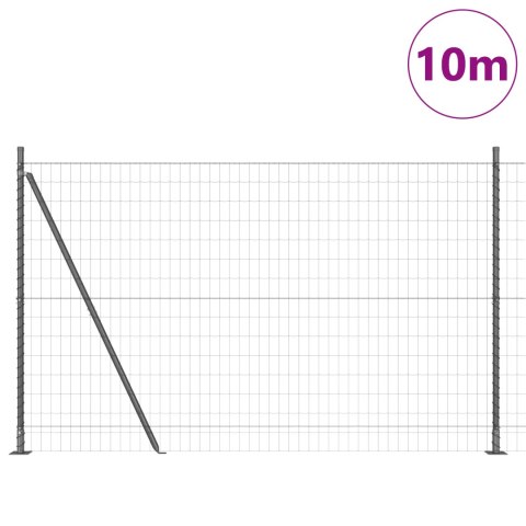 EURO PŁOT Z 7 SŁUPKAMI UKOŚNYMI 1.6X10M STAL GALWANIZOWANA