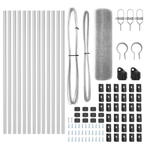 ZESTAW SŁUPKÓW OGRODZENIOWYCH Z PANELAMI ZESTAW 2 SZT.