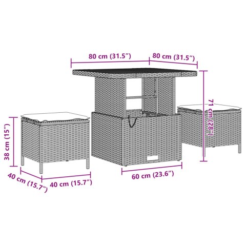 ZESTAW 10-ELEMENTOWY SOFA OGRODOWA Z PODUSZKAMI CZARNY POLIRATTAN AKACJA SOFA DWUOSOBOWA Z PODUSZKAMI CZARNY POLI