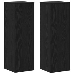 STOJAKI NA ROŚLINY 2 SZT. CZARNY DĄB 33X33X100CM