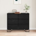 KOMODA Z SZUFLADAMI CZARNY DĄB 91X35,5X74,5CM