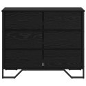 KOMODA Z SZUFLADAMI CZARNY DĄB 91X35,5X74,5CM