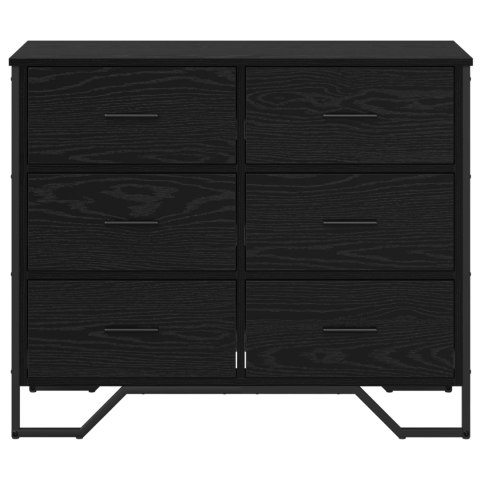 KOMODA Z SZUFLADAMI CZARNY DĄB 91X35,5X74,5CM
