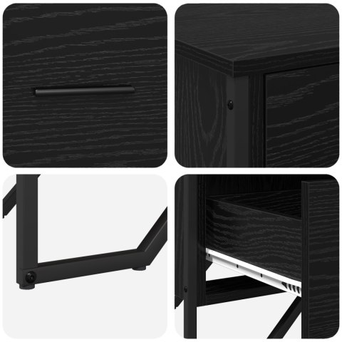 KOMODA Z SZUFLADAMI CZARNY DĄB 91X35,5X74,5CM