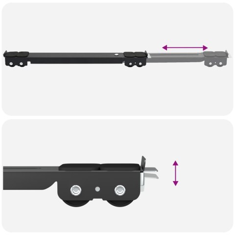 REGULOWANA PODSTAWA POD PRALKE CZARNA STALOWA NA KOLKACH IDEALNA DO PRALNI 46-71CM 300KG