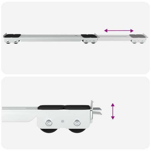 REGULOWANA PODSTAWA NA KOLKACH DO PRALKI STALOWA LATWE PRZESUWANIE SPRZETU 46-71CM 300KG