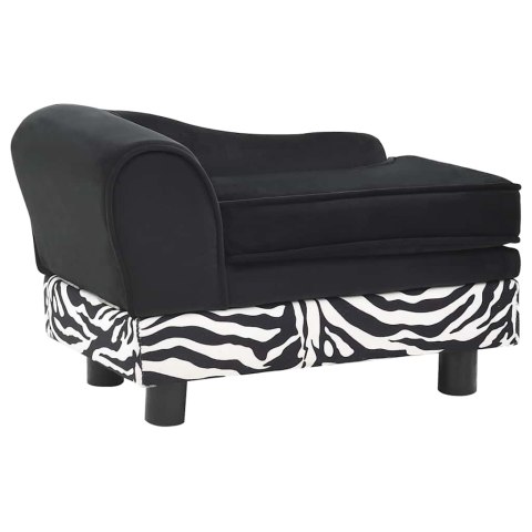 SOFA DLA PSA I KOTA Z SCHOWKIEM WYGODNA KANAPA PLUSZOWA CZARNA