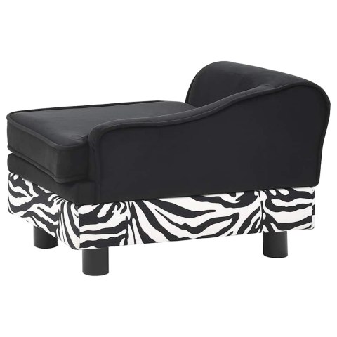 SOFA DLA PSA I KOTA Z SCHOWKIEM WYGODNA KANAPA PLUSZOWA CZARNA