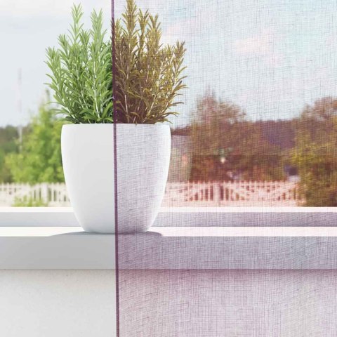 ZASŁONY WOALOWE Z KIESZENIAMI NA DRĄŻEK 2 SZT. FIOLETOWE