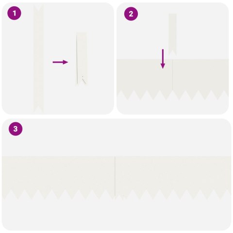 OBRZEŻA TRAWNIKA 50 SZT. BIAŁE 100X0,5X20CM STAL