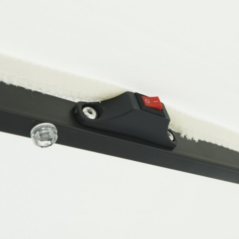 PARASOLKA OGRODOWA Z LAMPKAMI LED Ø395X245CM PIASKOWA