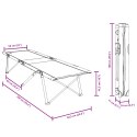 VidaXL Składane łóżko kempingowe Czerwone Metal i tkanina Standard
