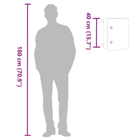 SKRZYNKA KONTROLNA IP65 WODOODPORNA SZARA 30X16,5X40CM Z PLASTIKU ABS