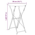 STOLIK BISTRO MUSZTARDOWY Ø50X71CM STAL MALOWANA PROSZKOWO