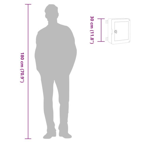 SZAFKA KONTROLNA IP65 WODOODPORNA SZARA 25X13X30CM Z TWORZYWA ABS