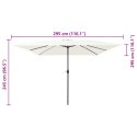 KWADRATOWY PARASOL OGRODOWY 295X245CM PIASEK BIAŁY