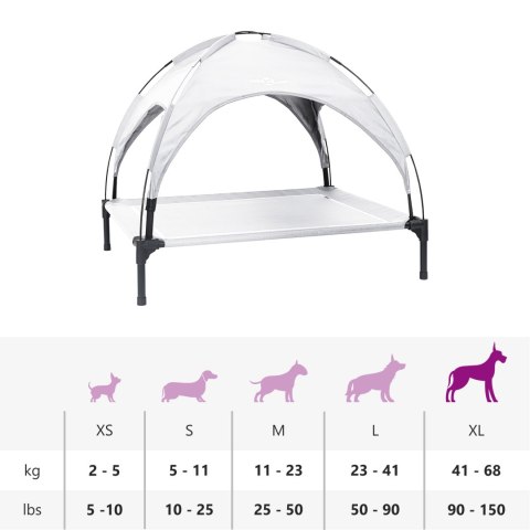 LEGOWISKO DLA PSA Z BALDACHIMEM OCHRONA PRZED SŁOŃCEM 86X104X84,5CM