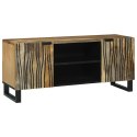 SZAFKA RTV 105X33,5X46CM Z LITEGO DREWNA MANGO I DREWNA INŻYNIERYJNEGO