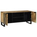 SZAFKA RTV 105X33,5X46CM Z LITEGO DREWNA MANGO I DREWNA INŻYNIERYJNEGO