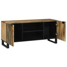 SZAFKA RTV 105X33,5X46CM Z LITEGO DREWNA MANGO I DREWNA INŻYNIERYJNEGO