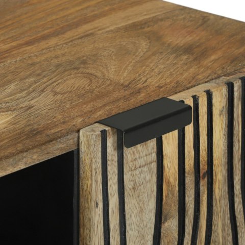 SZAFKA RTV 105X33,5X46CM Z LITEGO DREWNA MANGO I DREWNA INŻYNIERYJNEGO