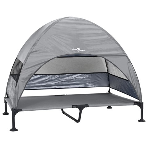 LEGOWISKO PODNIESIONE DLA PSA XL Z DASZKIEM NA ZEWNĄTRZ STAL JASNOSZARE