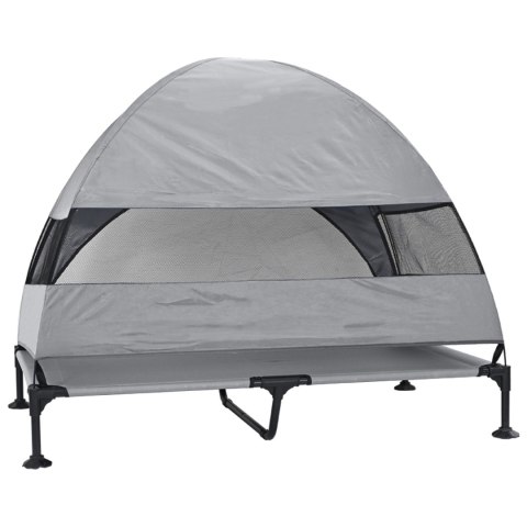 LEGOWISKO PODNIESIONE DLA PSA XL Z DASZKIEM NA ZEWNĄTRZ STAL JASNOSZARE