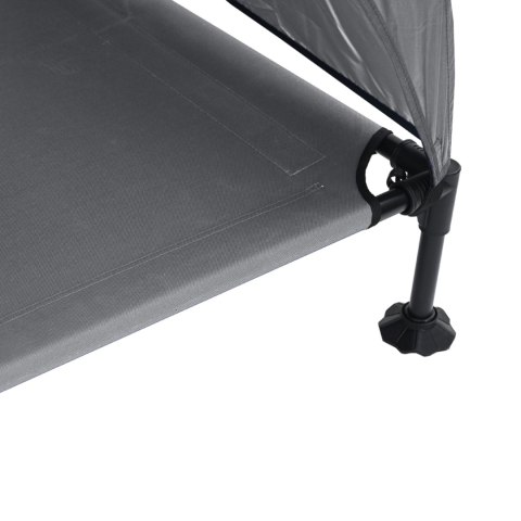 LEGOWISKO PODNIESIONE DLA PSA XL Z DASZKIEM NA ZEWNĄTRZ STAL JASNOSZARE