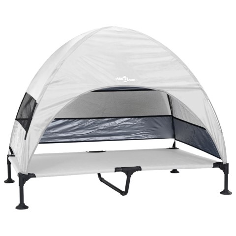 PODWYŻSZONE LEGOWISKO DLA PSAXL ZE ZDEJMOWANYM DASZKIEM 127X81CM OCHRONA PRZED SŁOŃCEM