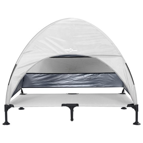 PODWYŻSZONE LEGOWISKO DLA PSAXL ZE ZDEJMOWANYM DASZKIEM 127X81CM OCHRONA PRZED SŁOŃCEM