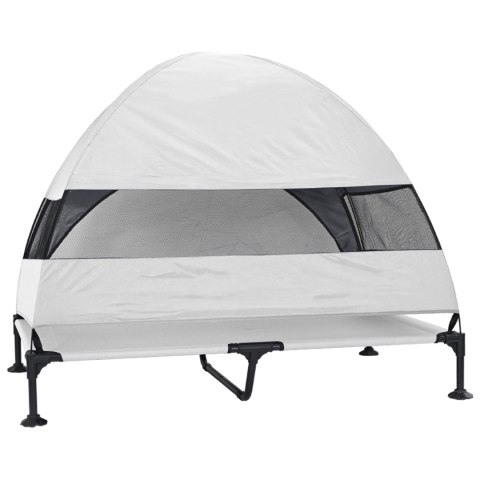 PODWYŻSZONE LEGOWISKO DLA PSAXL ZE ZDEJMOWANYM DASZKIEM 127X81CM OCHRONA PRZED SŁOŃCEM