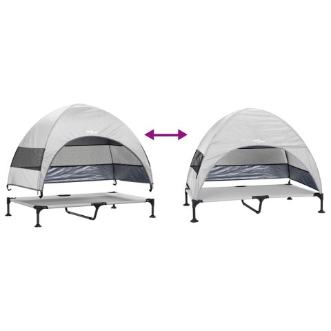 PODWYŻSZONE LEGOWISKO DLA PSAXL ZE ZDEJMOWANYM DASZKIEM 127X81CM OCHRONA PRZED SŁOŃCEM