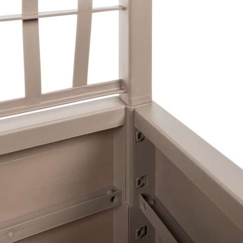 DONICA OGRODOWA Z KRATKĄ JASNOBRĄZOWA 80X36X140CM PP