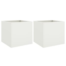 DONICE 2 SZT. BIAŁE 42X40X39CM STAL